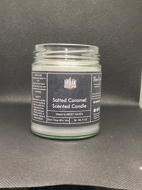 Salted Caramel Scented Candle - Sweet Indulgent 8 oz