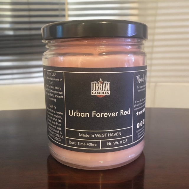 Urban Forever Red Scented Candle - Romantic Rose 8 oz