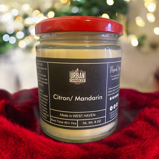 Citron & Mandarin Scented Candle - Sweet Citrus 8 oz