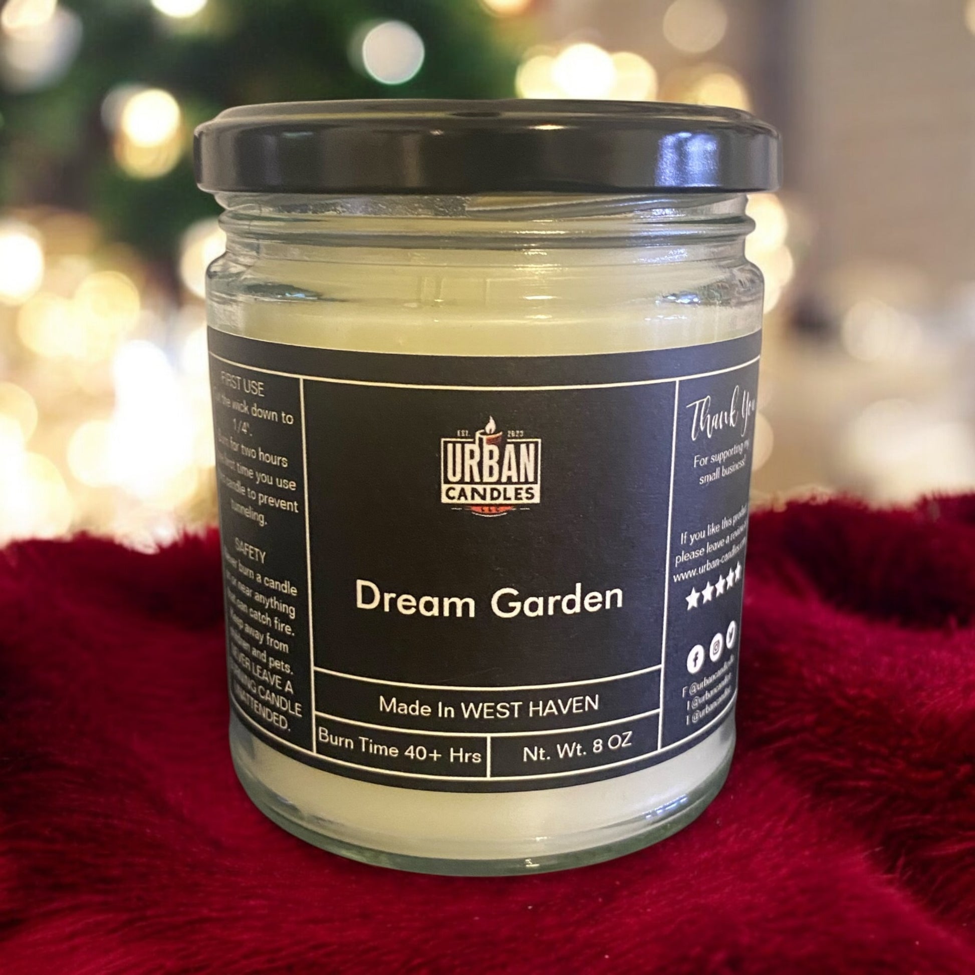 Dream Garden Scented Candle 8 oz by Urban Candles - hand-poured soy blend