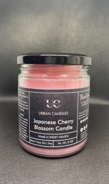 Japanese Cherry Blossom Candle - Elegant Floral 8 oz by Urban Candles - hand-poured soy blend candle