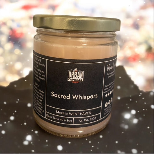 Sacred Whispers Scented Candle 8 oz by Urban Candles - hand-poured soy blend