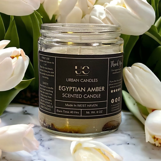 Egyptian Amber Scented Candle 8 oz by Urban Candles - hand-poured soy blend