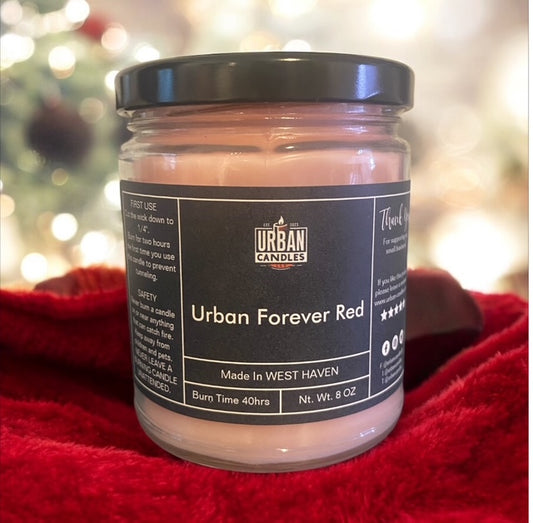 Urban Forever Red Scented Candle 8 oz by Urban Candles - hand-poured soy blend
